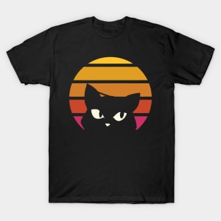 Cat Retro Distressed Style Vintage T-Shirt